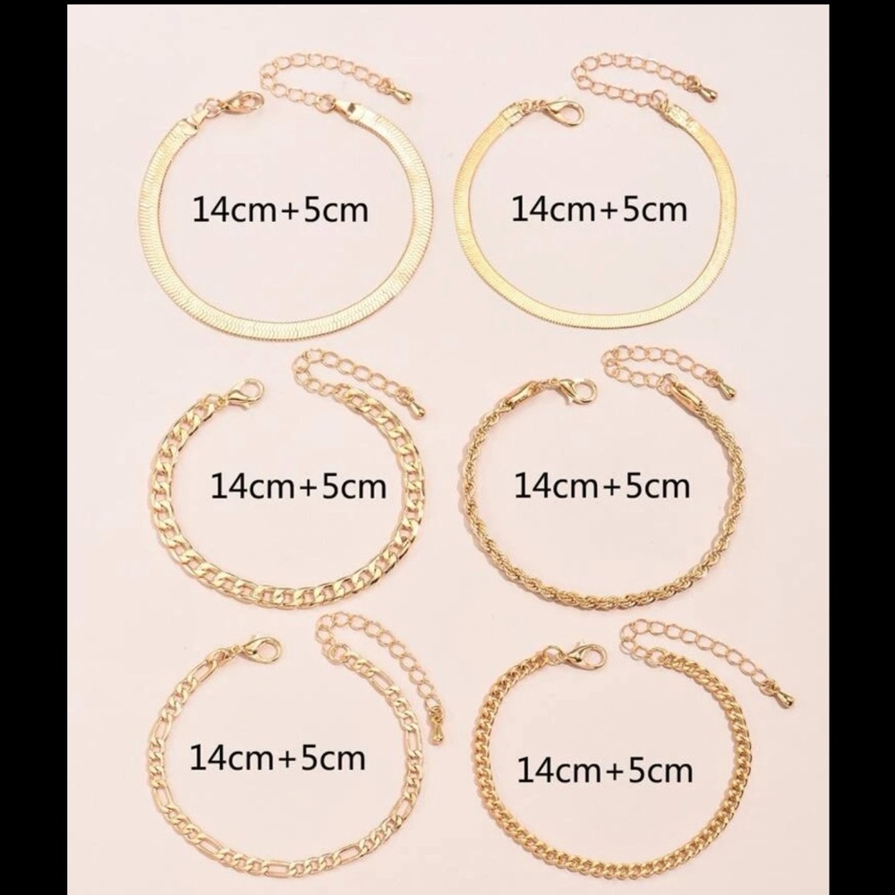 ✨Gold Chain Layered Bracelets (Boutique) - Picture 7 of 8